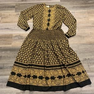 Maggy Boutique Vintage Long sleeve Geometric Print Dress Size 4